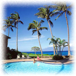 Napili Shores pool and ocean view