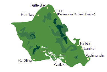 Map of
                                          Oahu